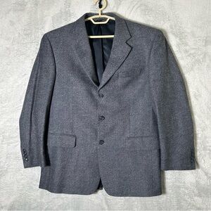 Jos A Bank Sport Coat Blazer Mens 42R Blue 3 Button‎ Business Wool Cashmere Work